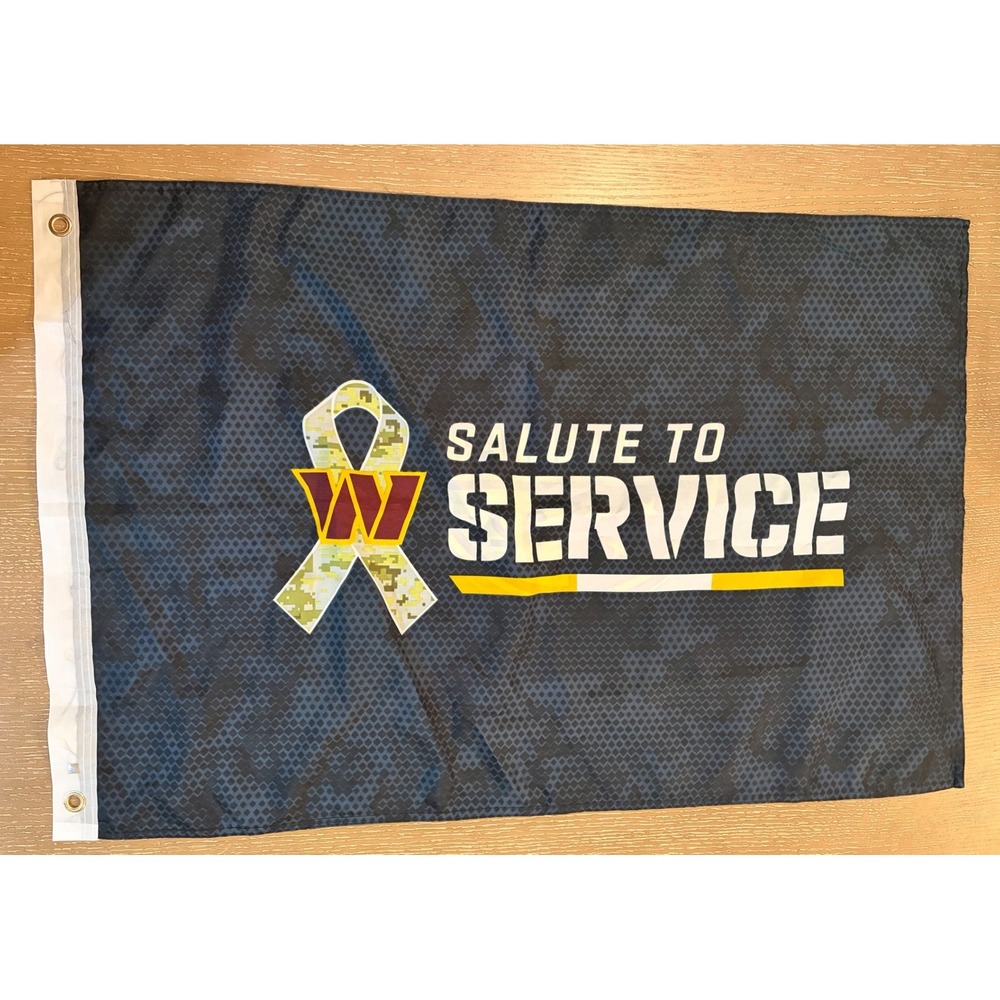 NFL Salute Service Washington Commanders 24x36 Wall Flag Gameday Giveaway 2023